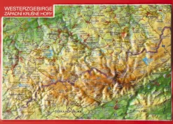 Georelief Maps Reliëf ansichtkaart Westerzgebirge