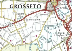 Global Map Wegenkaart Provincie Grosseto