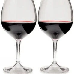 GSI Nesting Red set van 2 Wijnglazen met afdraaibare steel