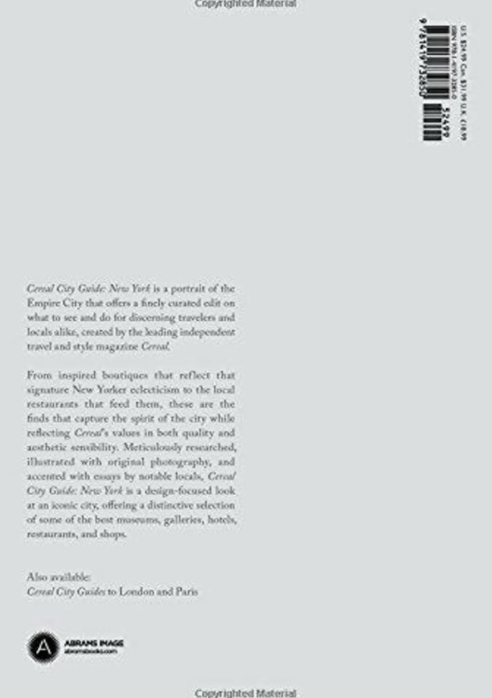 Harry N. Abrams Cereal City Guide: New York