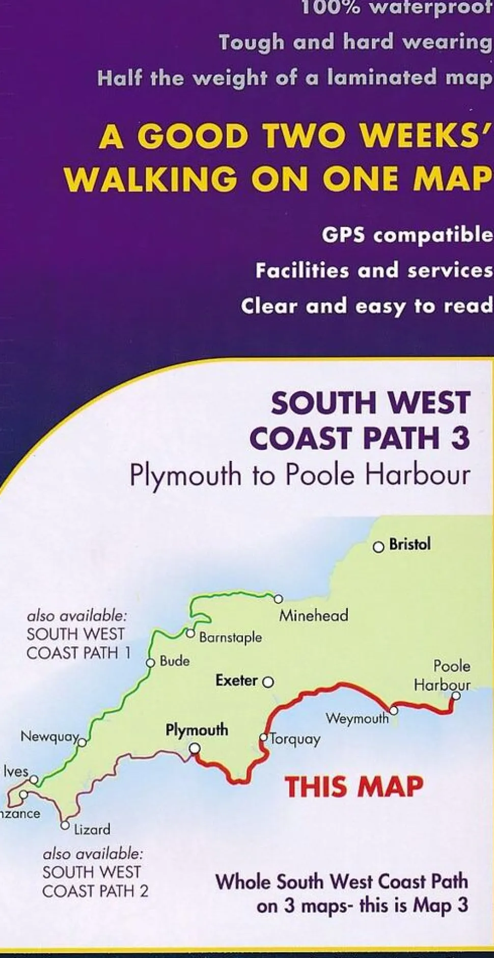 Harvey Maps South West Coast Path 3 Plymouth