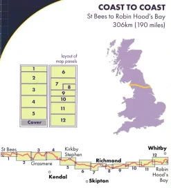 Harvey Maps Wandelkaart Coast to Coast XT40
