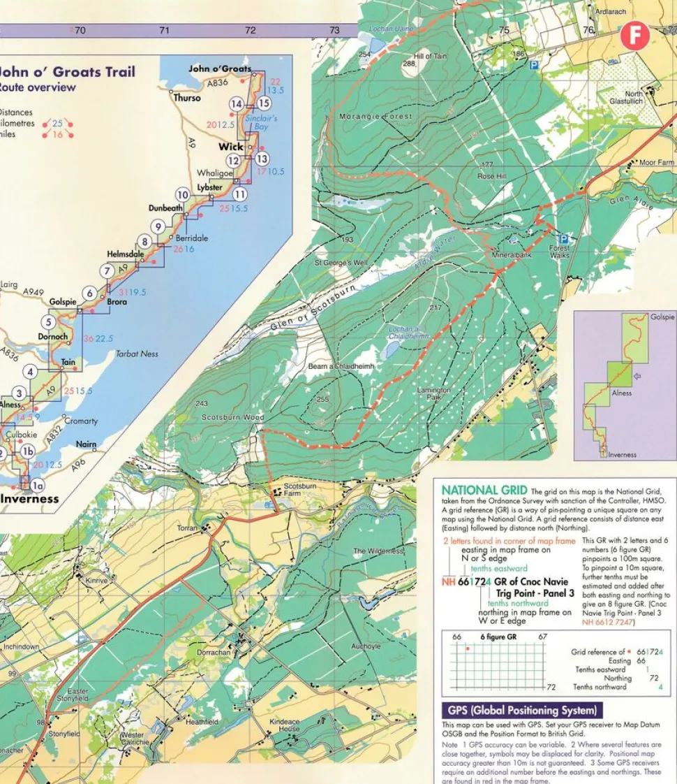 Harvey Maps Wandelkaart XT40 John O'Groats Trail