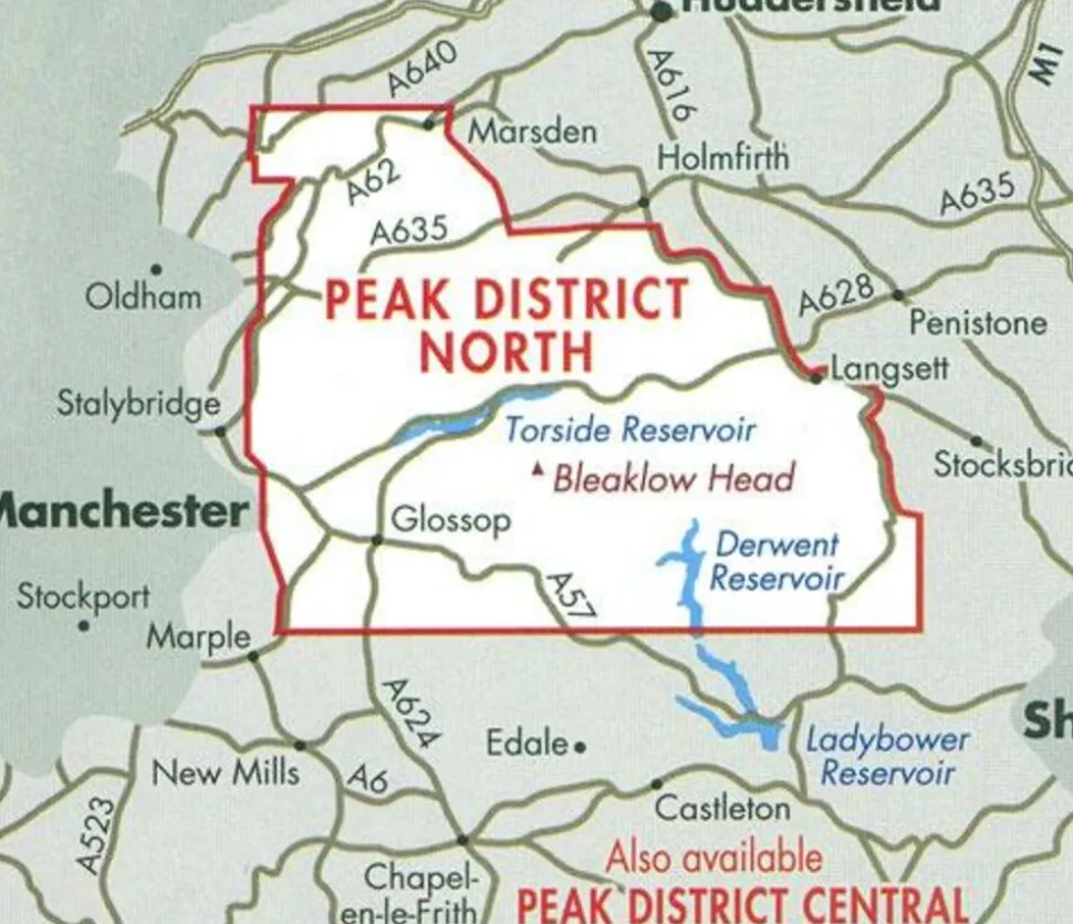 Harvey Maps Wandelkaart XT25 Peak District Noord