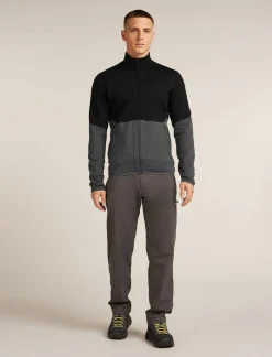 Icebreaker M Merino 400 RealFleece Descender LS Zip