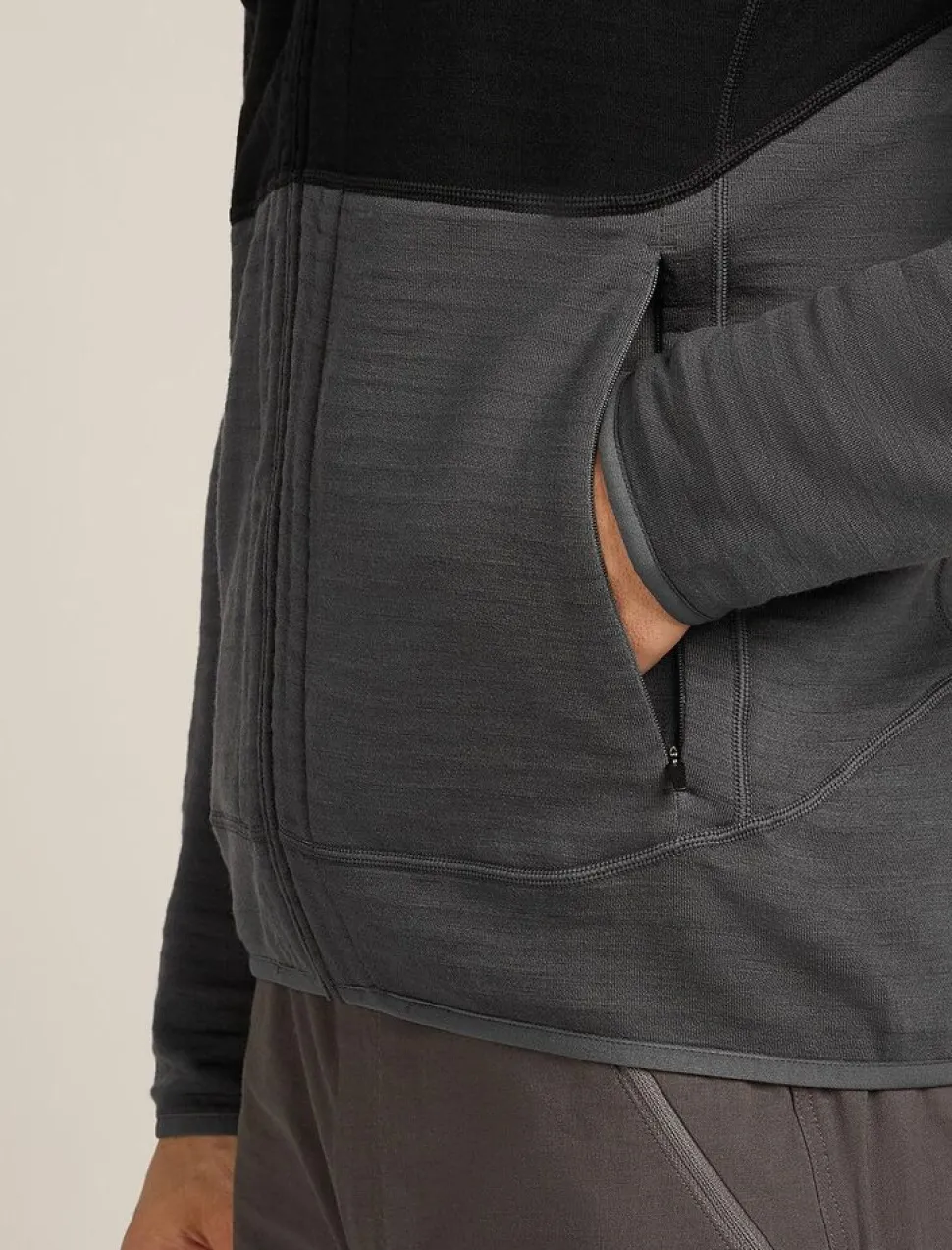 Icebreaker M Merino 400 RealFleece Descender LS Zip