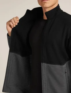 Icebreaker M Merino 400 RealFleece Descender LS Zip