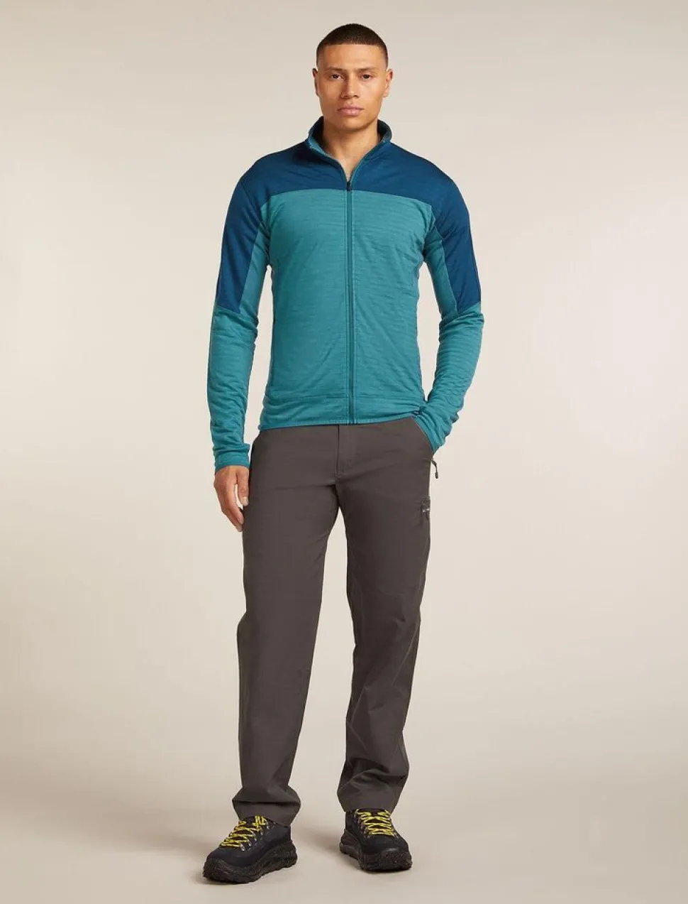 Icebreaker M Merino Blend 300 RealFleece Descender LS Zip