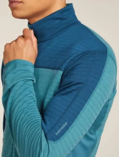 Icebreaker M Merino Blend 300 RealFleece Descender LS Zip