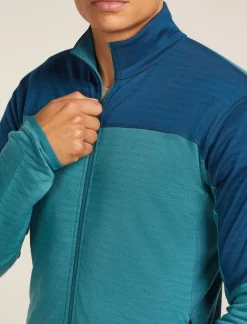 Icebreaker M Merino Blend 300 RealFleece Descender LS Zip