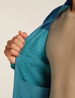 Icebreaker M Merino Blend 300 RealFleece Descender LS Zip