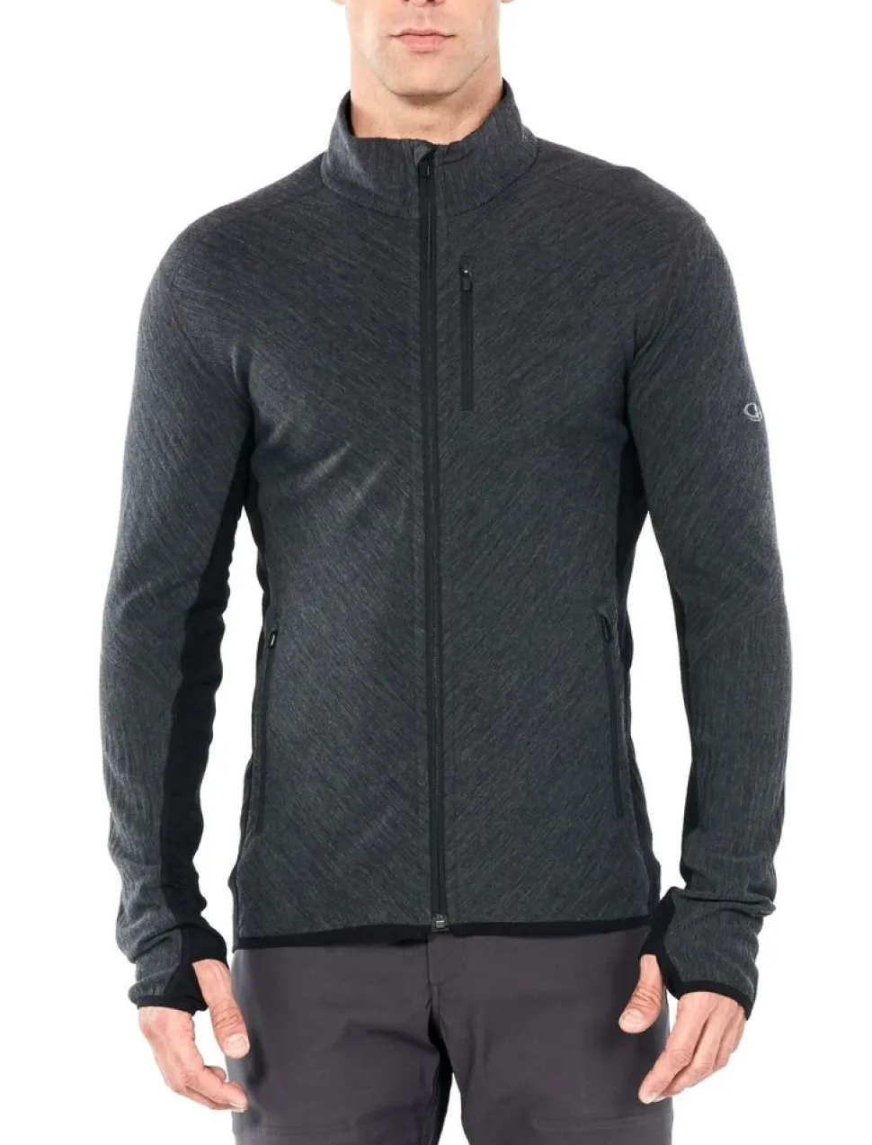 Icebreaker Mens descender ls zip