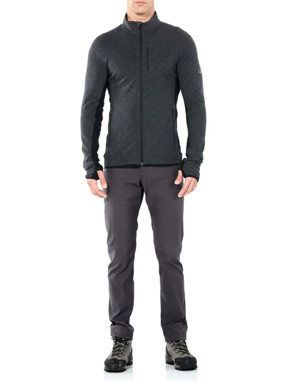 Icebreaker Mens descender ls zip