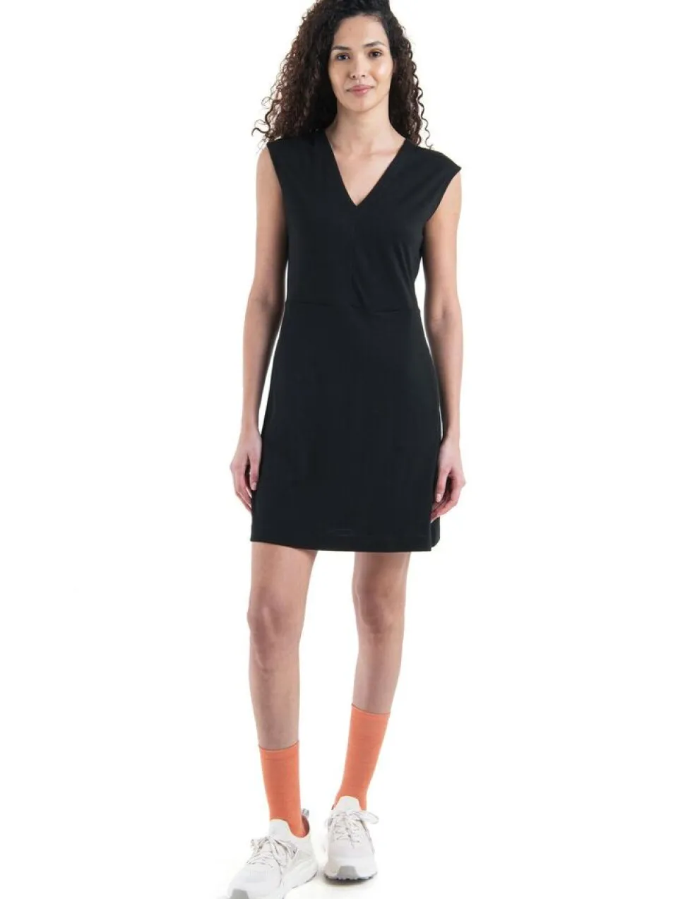 Icebreaker W Merino 200 Granary Sleeveless V Neck Dress