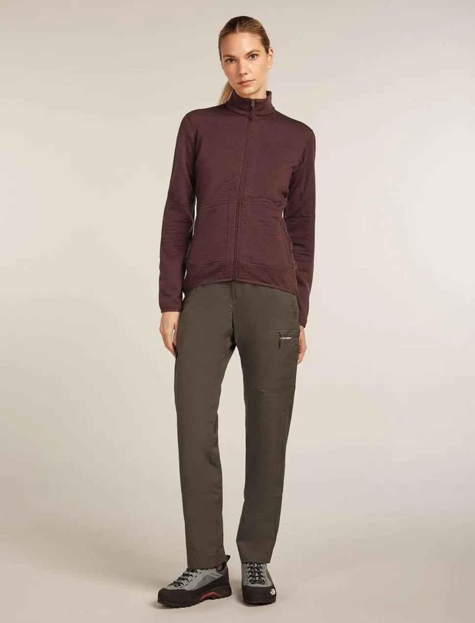 Icebreaker W Merino 400 RealFleece Descender LS Zip