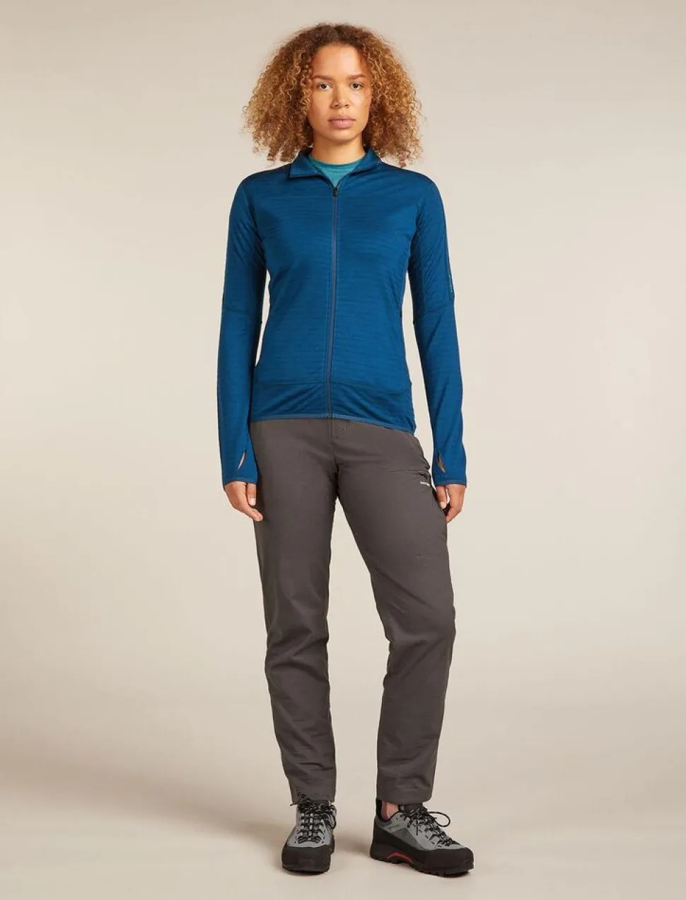 Icebreaker W Merino Blend 300 RealFleece Descender LS Zip