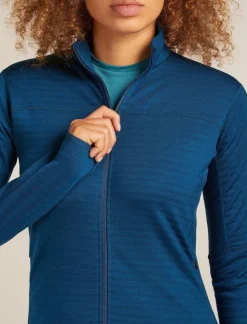 Icebreaker W Merino Blend 300 RealFleece Descender LS Zip