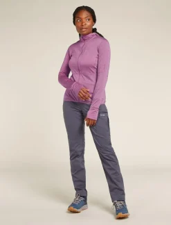 Icebreaker W Merino Realfleece Descender LS Zip Hoodie