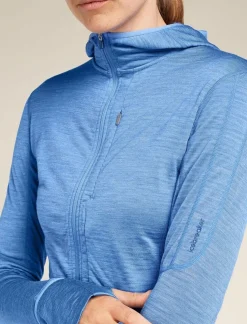 Icebreaker W Merino Realfleece Descender LS Zip Hoodie