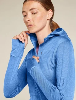 Icebreaker W Merino Realfleece Descender LS Zip Hoodie