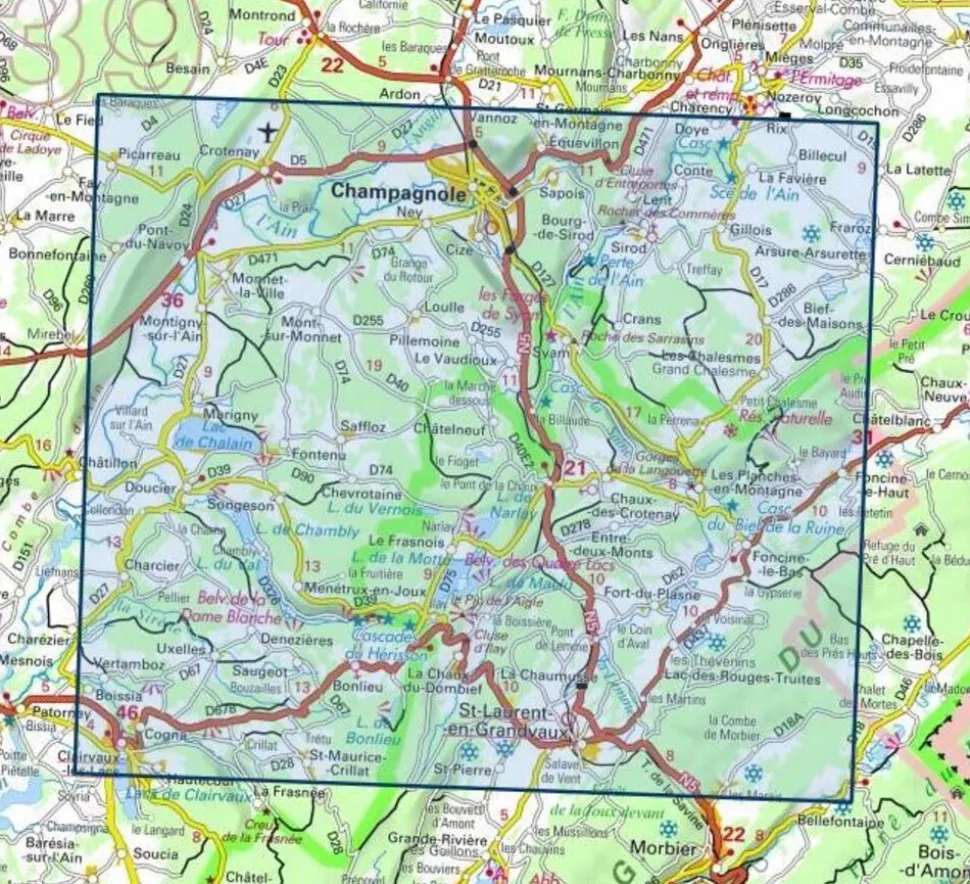 IGN 3326ET Champagnole/Lac de Chalain