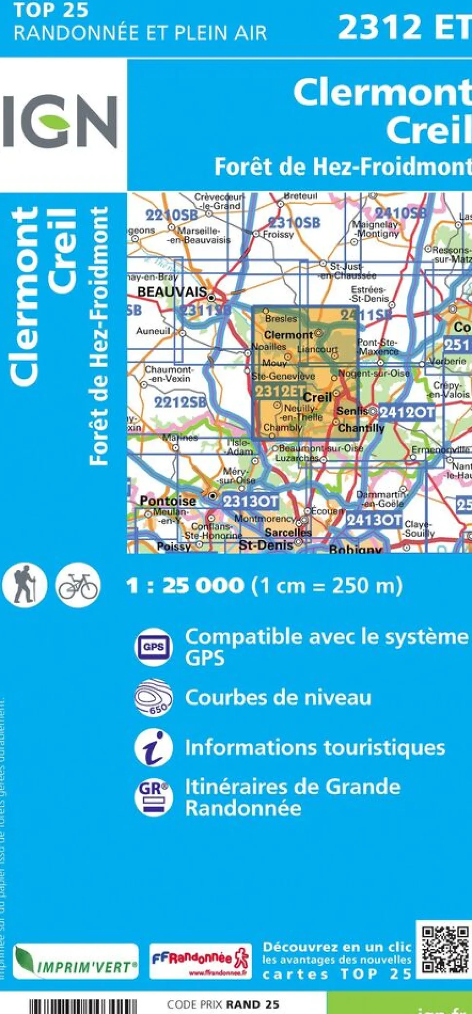 IGN 2312ET Clermont Creil