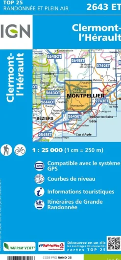 IGN 2643ET Clermont-l'Hérault
