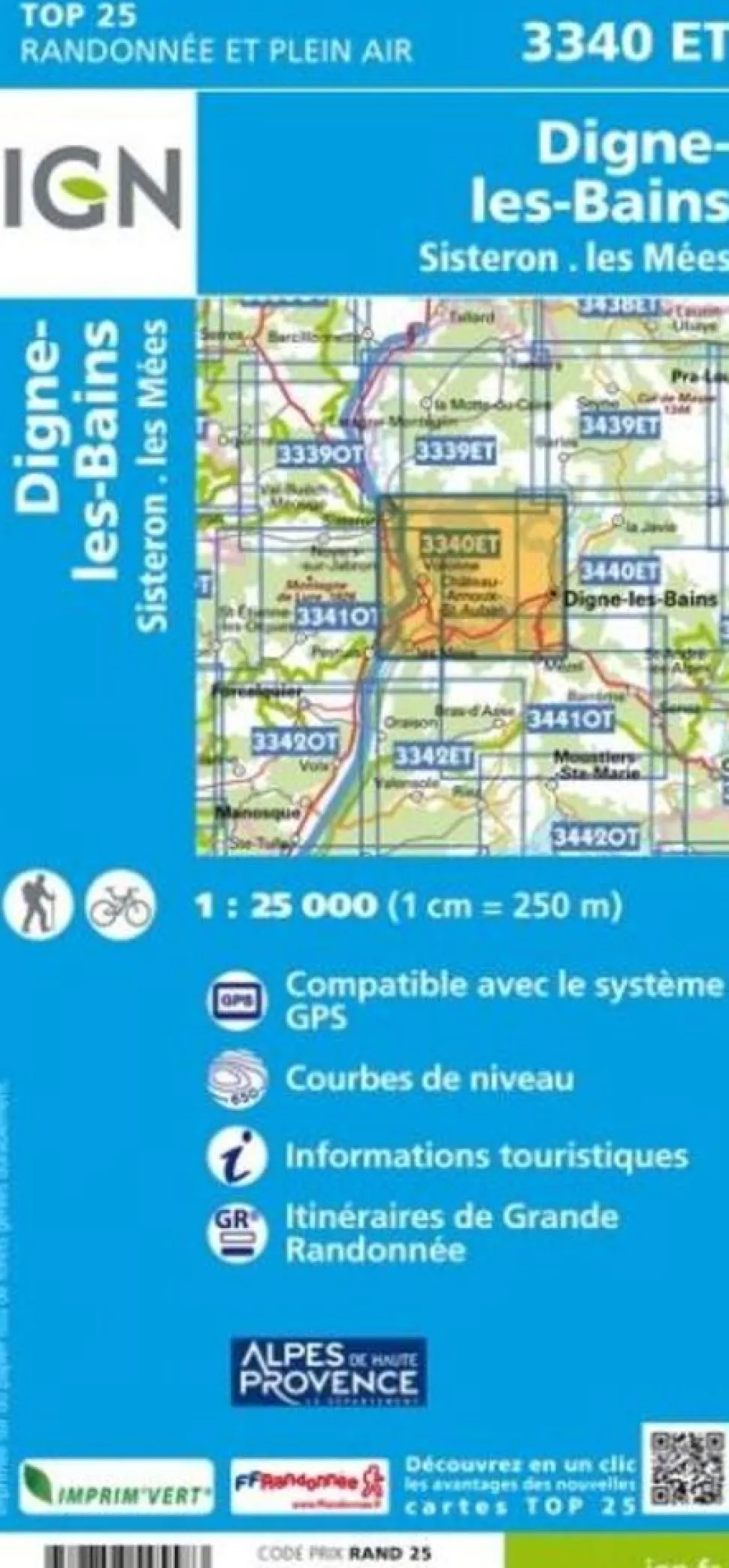 IGN 3340ET Digne-les-Bains