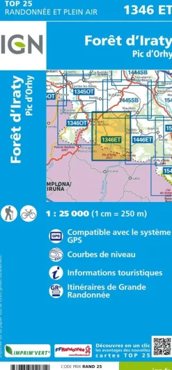 IGN 1346ET Forêt d'Iraty