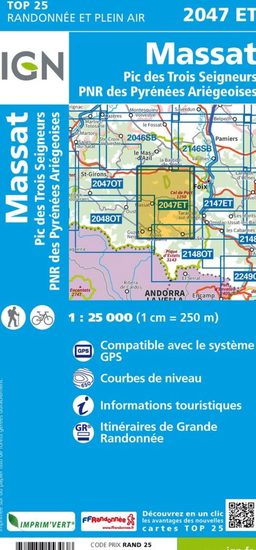 IGN 2047ET Massat Pic des Trois Seigneurs