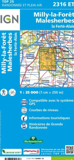 IGN 2316ET Milly-la-Forêt Malesherbes