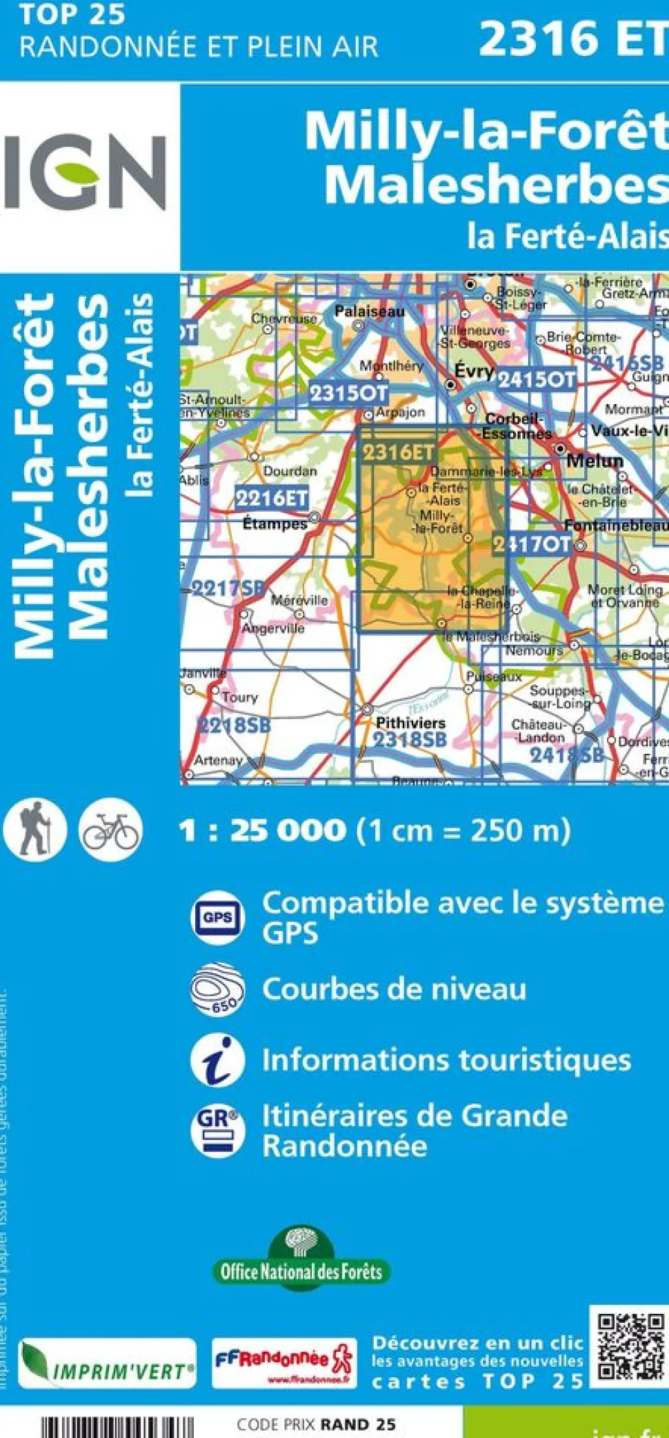 IGN 2316ET Milly-la-Forêt Malesherbes