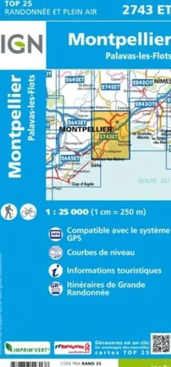 IGN 2743ET Montpellier Palavas-les-Flots
