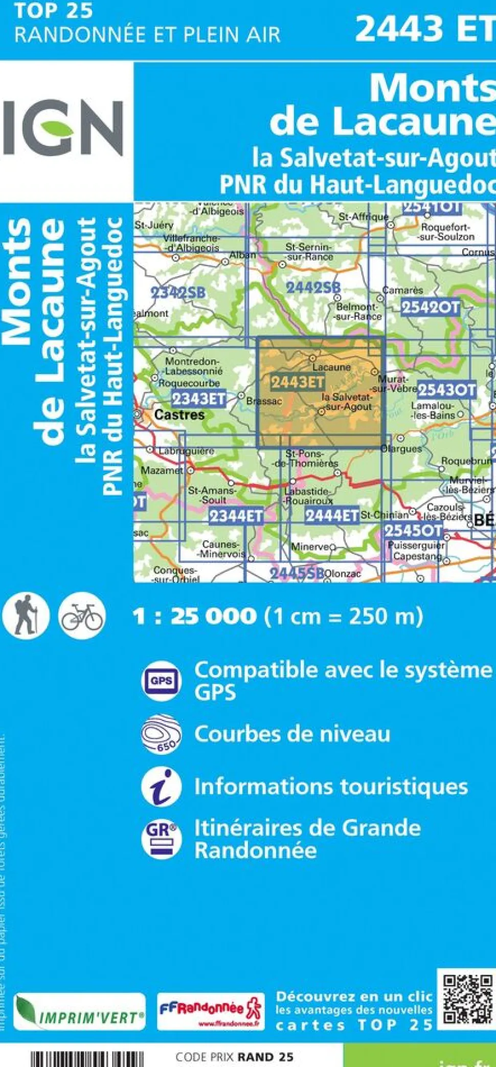 IGN 2443ET Monts de Lacaune