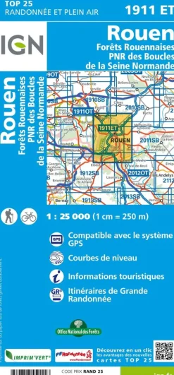 IGN 1911ET Rouen Forêts Rouennaises