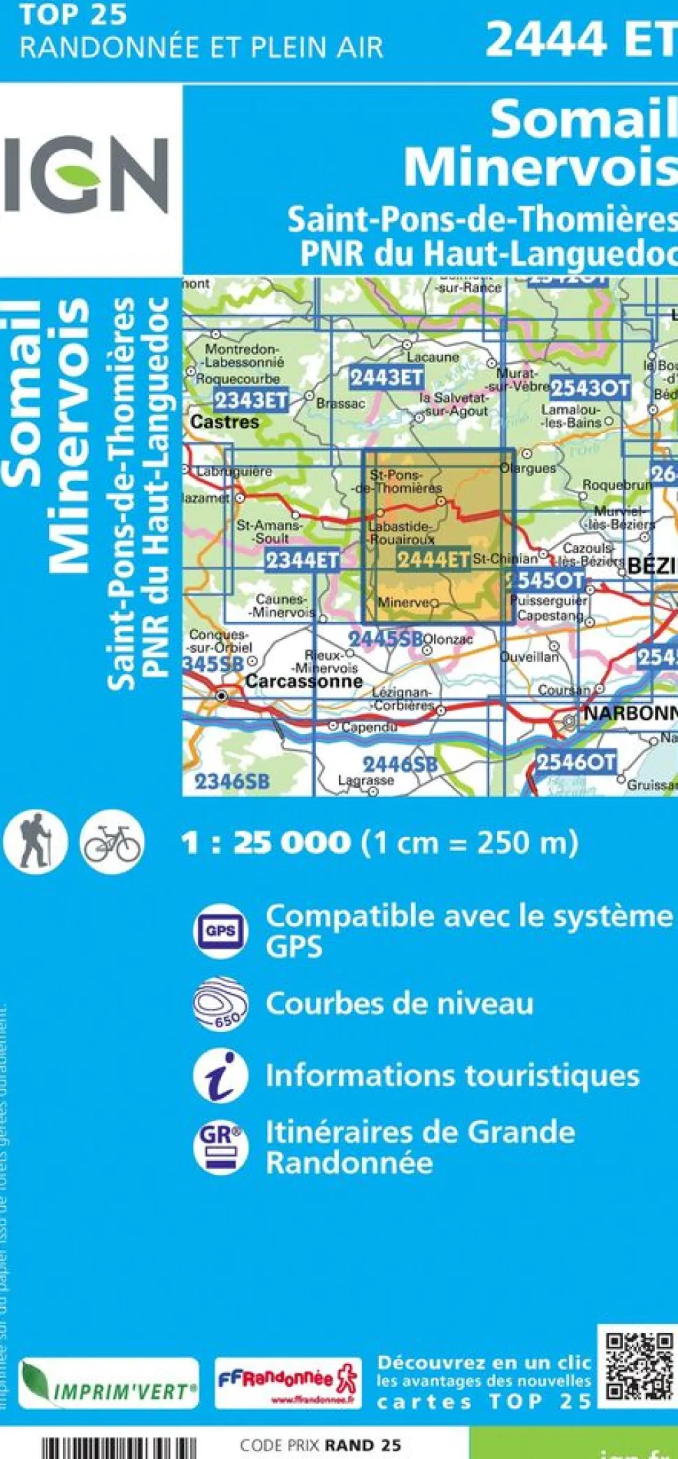 IGN 2444ET Somail Minervois