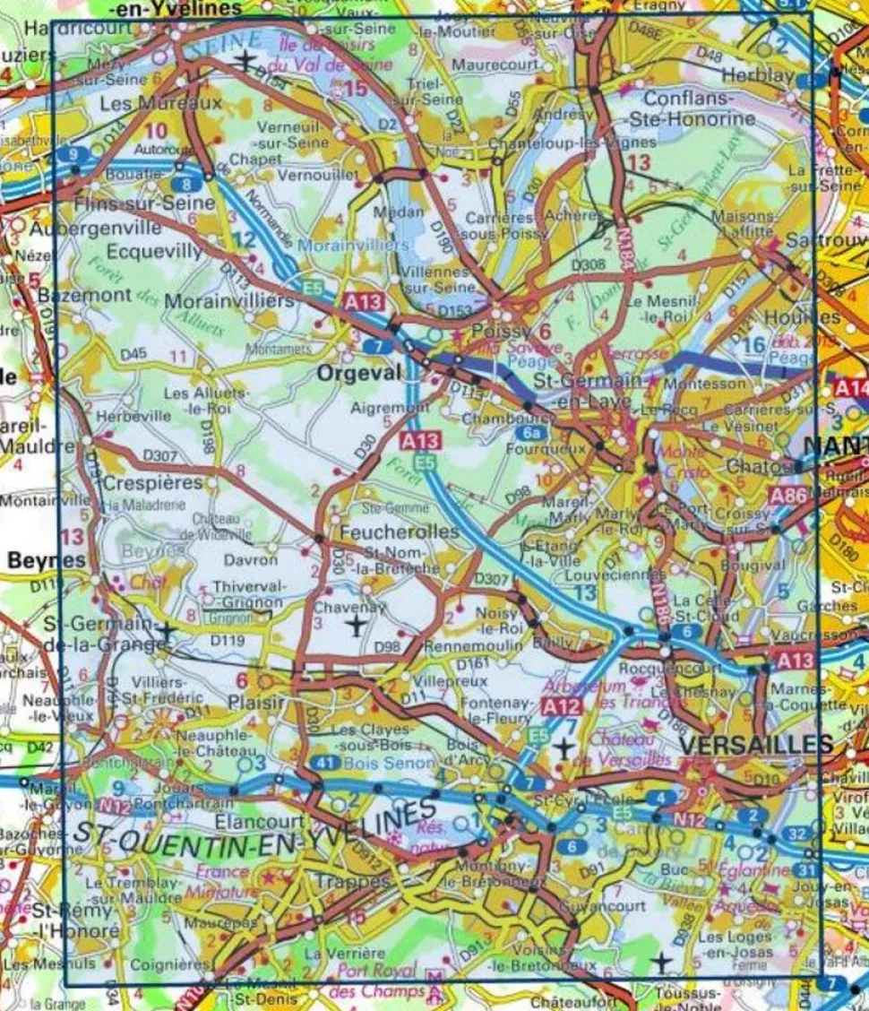 IGN 2214ET Versailles Forêts de Marly et