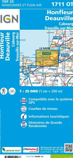 IGN Honfleur/Deauville/Cabourg 1711OT