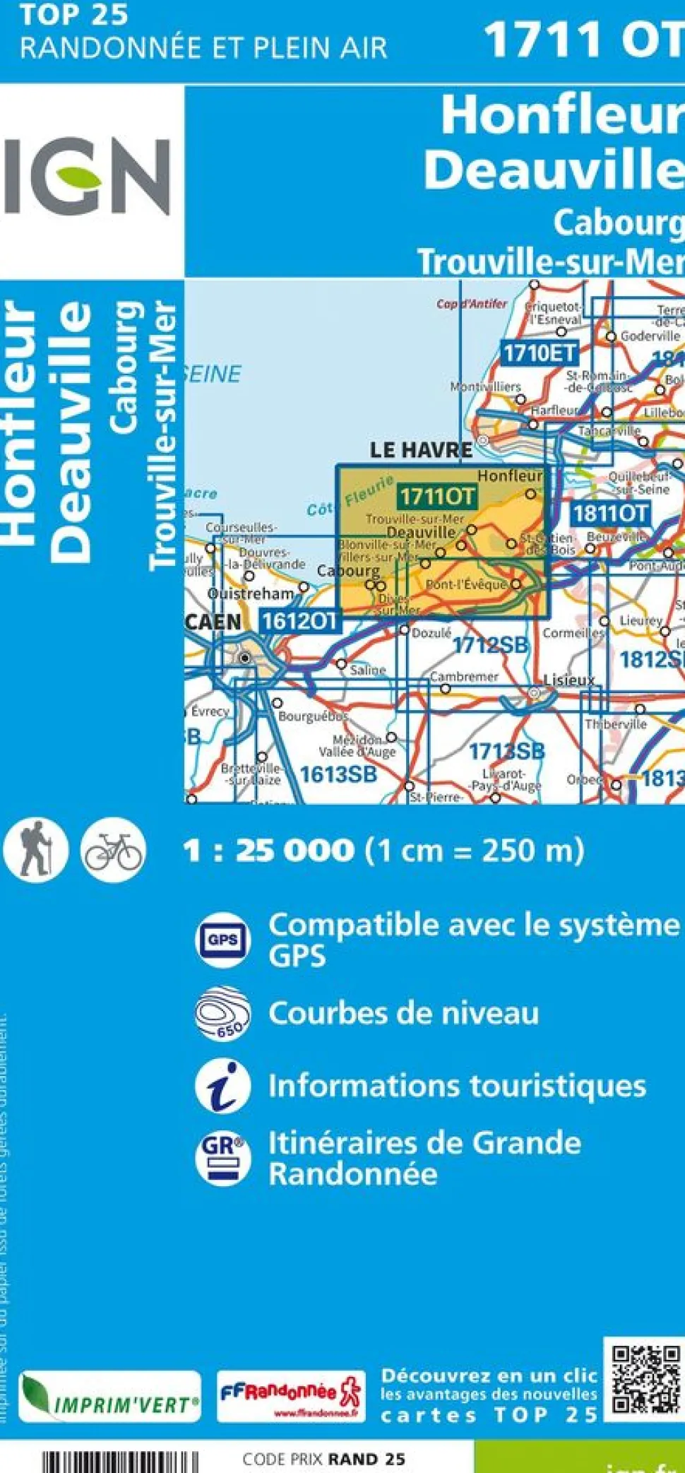 IGN Honfleur/Deauville/Cabourg 1711OT