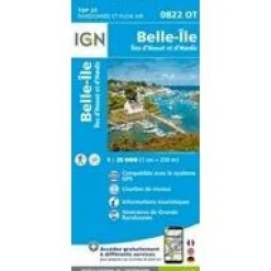 IGN 0822OT Belle-Ile Ile d'Houat et