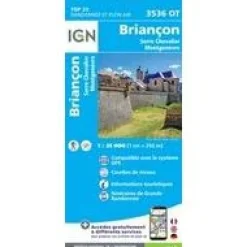IGN 3536OT Briançion Serre-Chevalier Montgenèvre