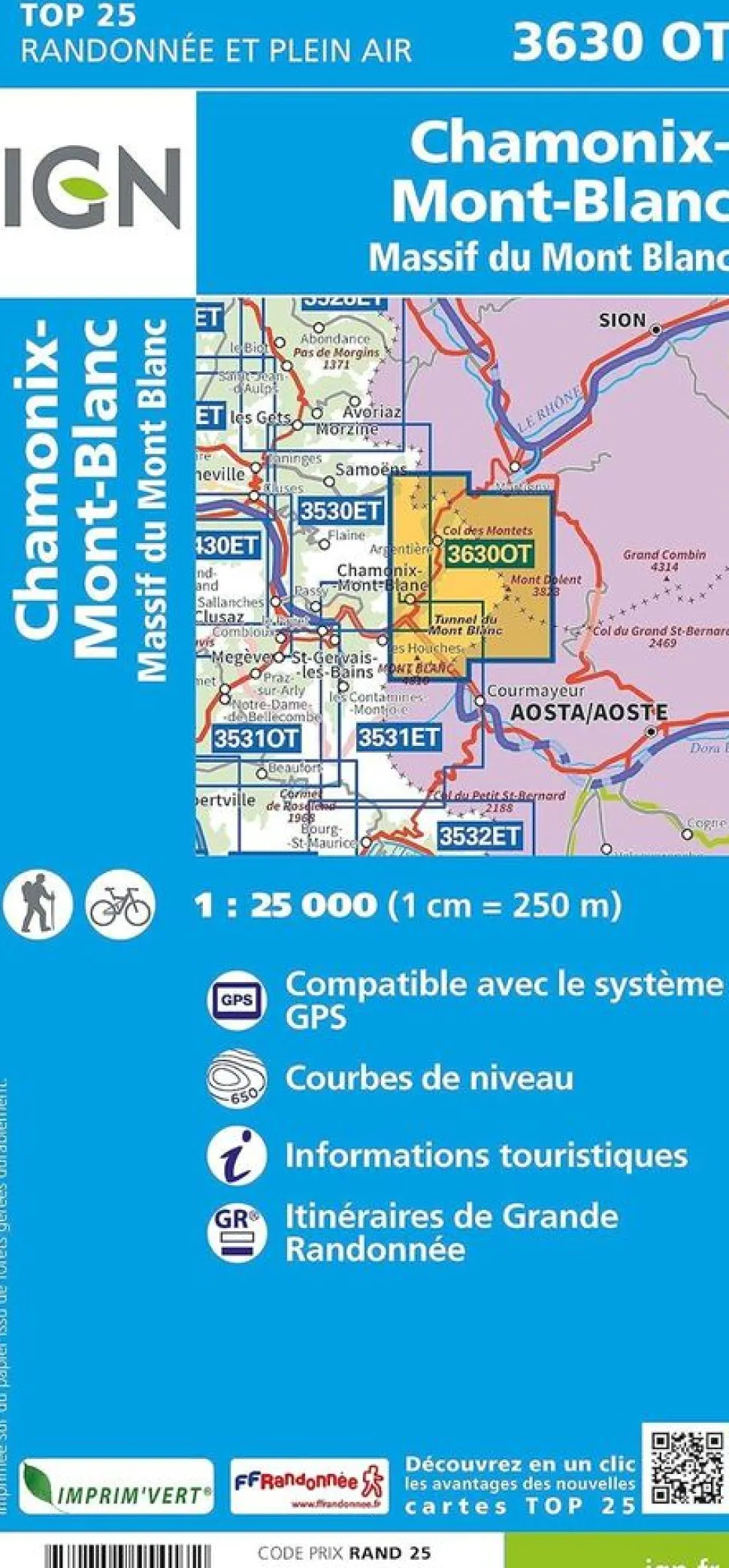 IGN 3630OT Chamonix Mont Blanc