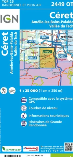 IGN 2449OT Céret Amélie-les-Bains-Palalda