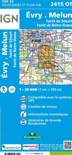 IGN 2415OT Evry Melun Forêt Sénart