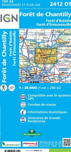 IGN 2412OT Forêt de Chantilly d'Halatte