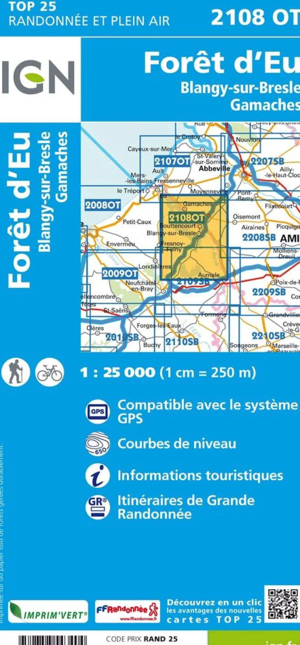 IGN 2108OT Forêt d'Eu