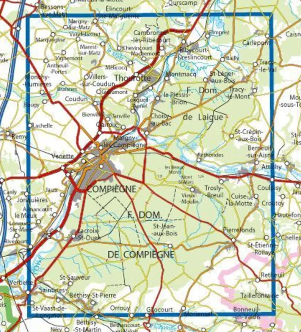 IGN 2511OT Forêts de Compiègne et