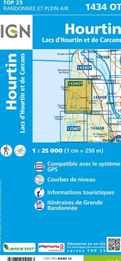 IGN 1434OT Hourtin Lacs d'Hourtin