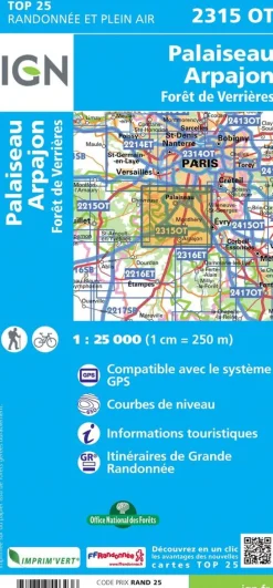 IGN 2315OT Palaiseau - Arpajon