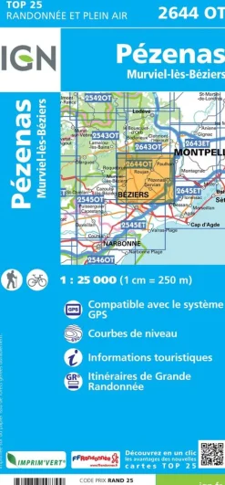 IGN 2644OT Pézenas Murviel-lès-Béziers